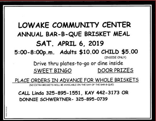 Lowake Community Center Annual BBQ and Bingo